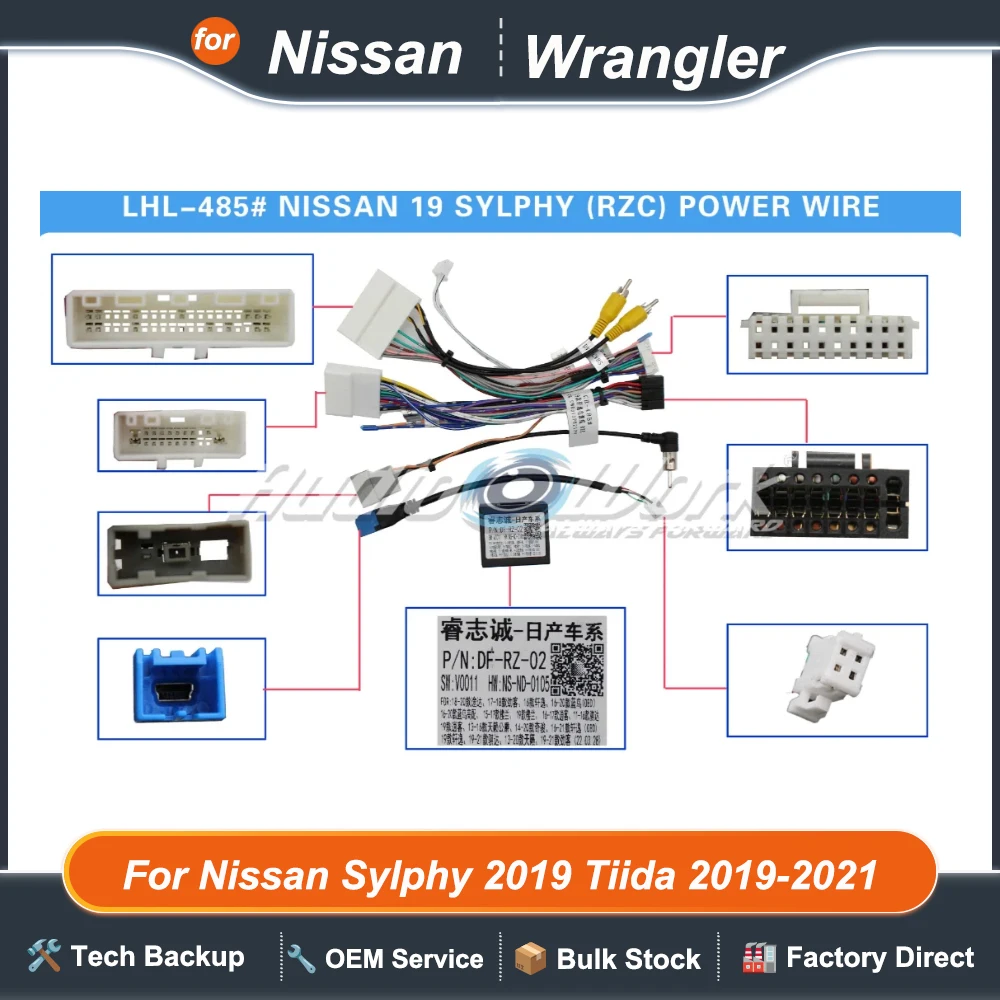 

Car Radio CANBUS Wiring Harness Adapter For Nissan Sylphy 2019 Tiida 2019-2021 Teana Bluebird Terra Steering Wheel Control