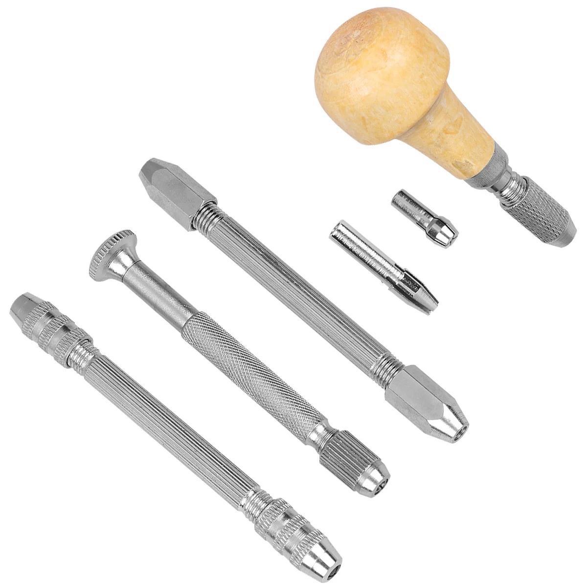 4 قطع من أدوات التدريبات اليدوية المصنوعة من سبائك الصلب الخشبية المتينة الصغيرة الحجم للخرز البلاستيكي برأس واحد مزدوج #4