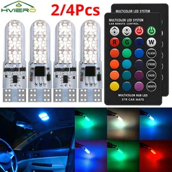 T10 W5w 194 168 5050 Festoon Dome Light Wedge Side Led SilicaGel LED Remote Controller Lamp RGB Bulbs Width Indicator