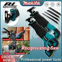 Makita Brushless Reciprocating Saw Reciprocating Saw Portable Cordless Power Tools With 4pcs Saw Blades For 20V 18V Battery