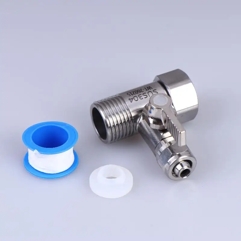 【xxx】1 Set Tap Tee B Cold Hot Water Pipes Home Accessories 1/2