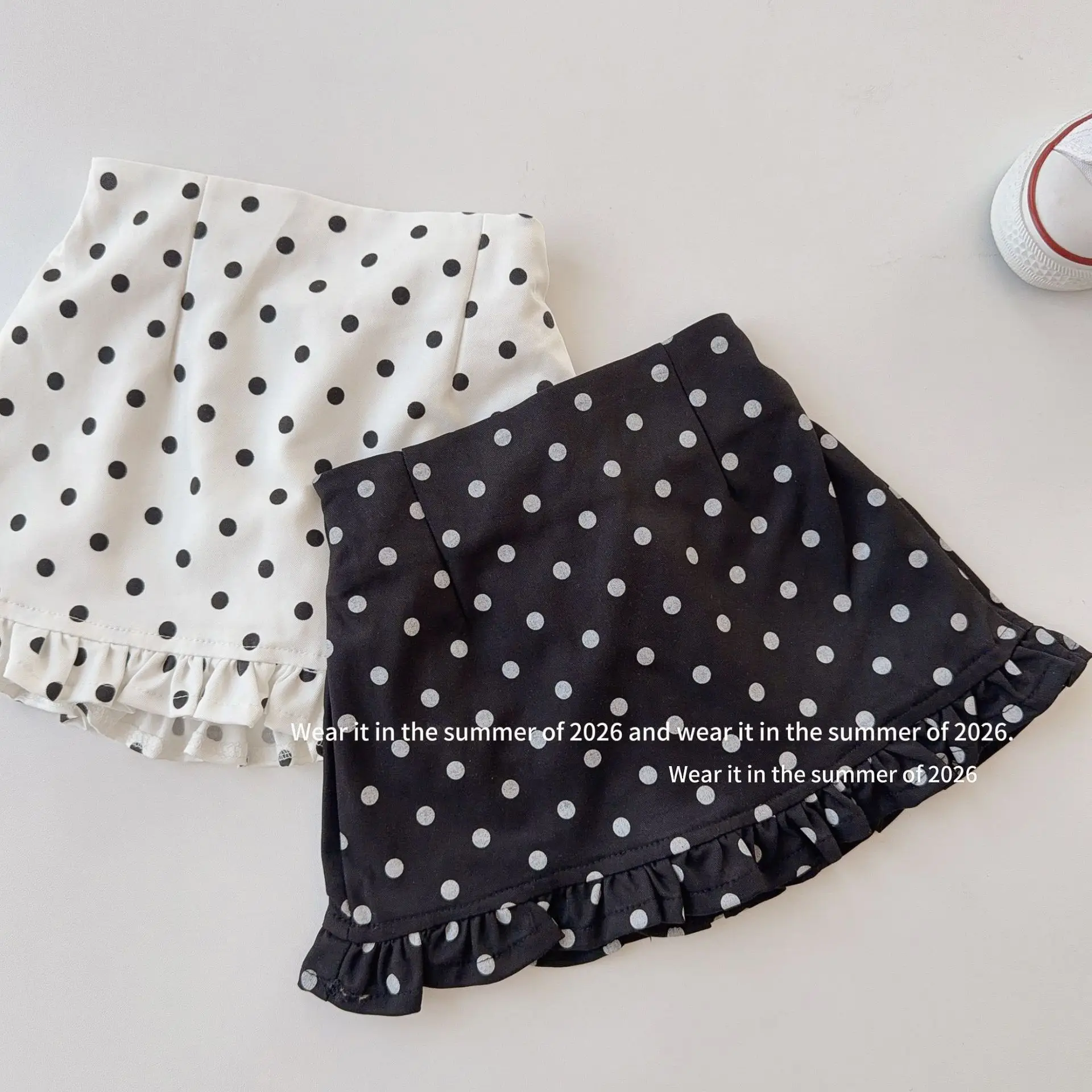 Girls Skirt 2026 Spring and Summer New Children's Clothing Korean Style Girls Baby Sweet Polka Dot Casual Lace Skirt Simple - view 2