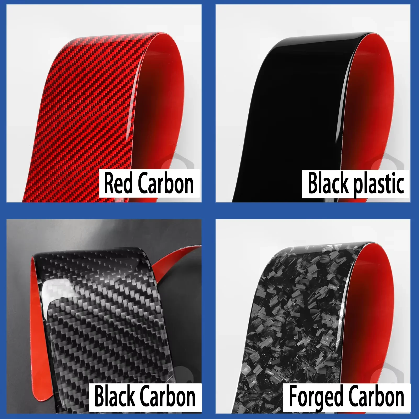 

Car Accessories Carbon Fiber Interior Inner Door Handle Outer Frame Cover Trim Sticker Modification For Hyundai Kona 2018—2023