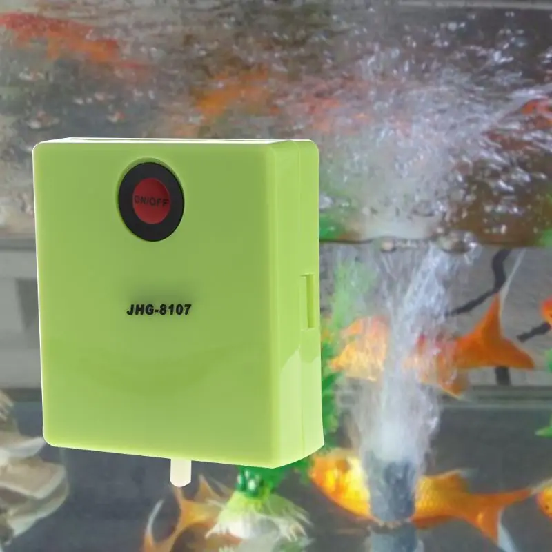 Aquarium Air Pump Ultra-Quiet Fish for Tank Bubbler Air Pump with Air Stone Mini AA Battery Powered Oxygen Aerator Porta