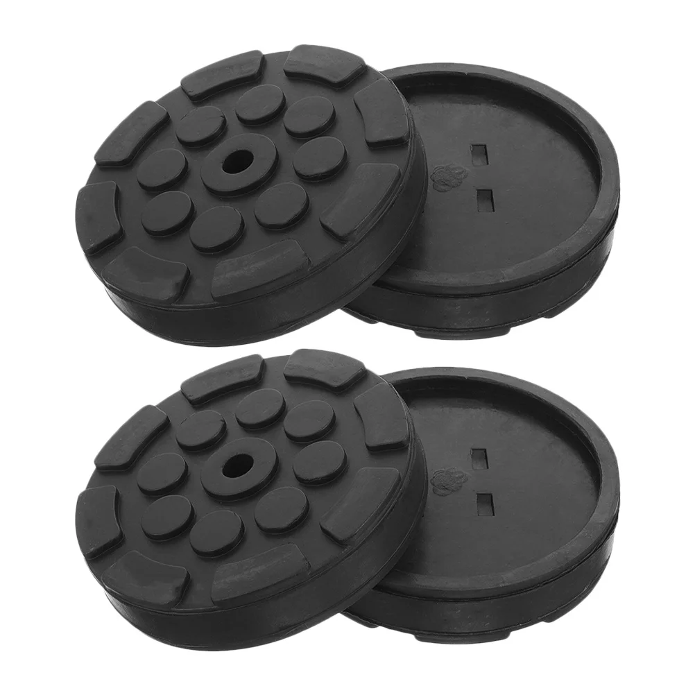 

4Pcs Floor Jack Adapter Rubber Pad Anti-Slip Pinch Weld Slotted Jack Stand Automotive Jacking Pucks Rubber Pads