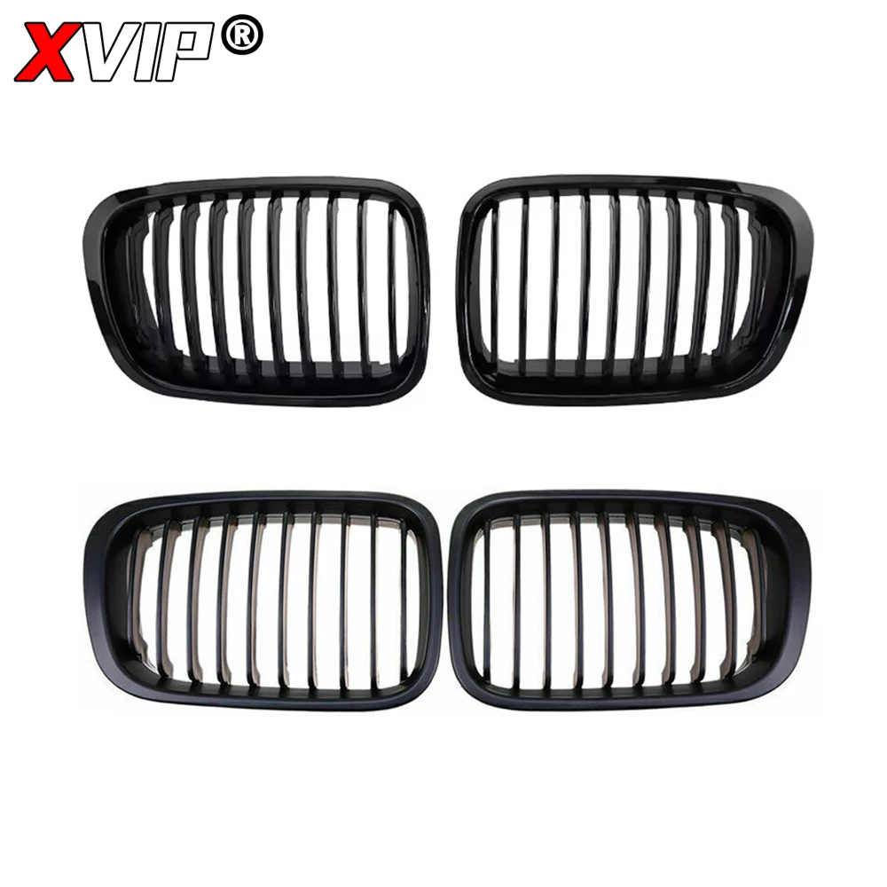 XVIP Matte Black Single Front Bumper Grilles For BMW 3 Series E46 4-Door 320i 323i 325i 328i 330i 325Ci 1998-2001 Racing Grills