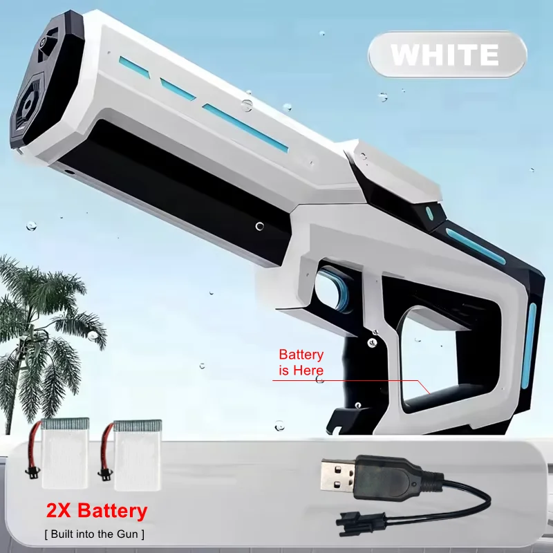 Elektrische Wasserpistolen für Erwachsene Leistungsstarke Automatische Saugwasserpistole Sommer-Pool-Outdoor-Spielzeug Geschenk