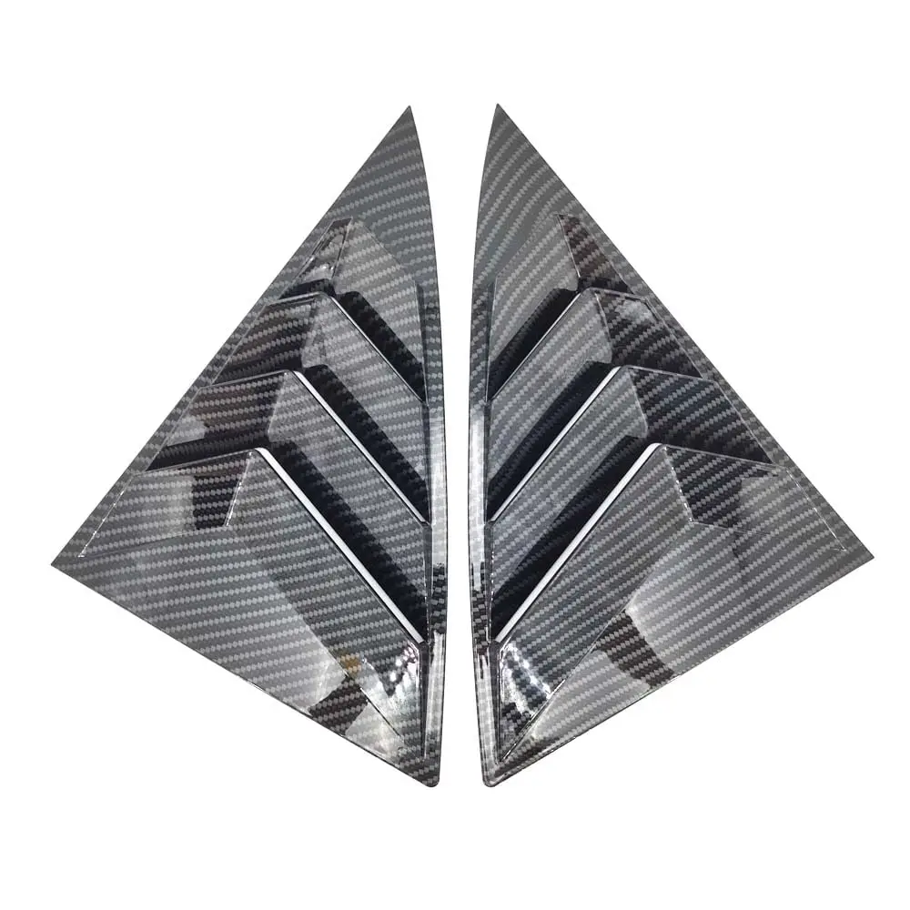 2pcs Carbon Fiber Look Rear Side Quarter Window Louver Trim For Toyota Camry 07-11