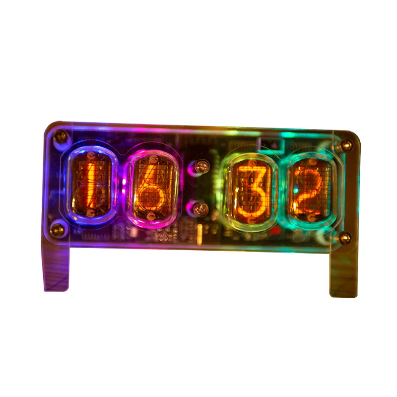 RGB 4-cyfrowy w-12 Nixie Glow Tube zegar IN12 z podświetleniem LED WIFI auto-kalibracja czas typ C 5V