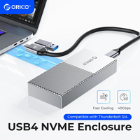 ORICO USB4 NVMe SSD Enclosure 40Gbps PCIe3.0x4 Aluminum M.2 SSD Case Compatible with Thunderbolt 3 4 USB3.2 USB 3.1 3.0 Type-C