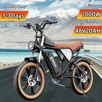 Ridstar Q20 E Bike 1000W Motor 48V20AH Battery Hydraulic Dual Brakes Electric Bike 20-Inch Fat Tire All Terrain Electric Bicycle