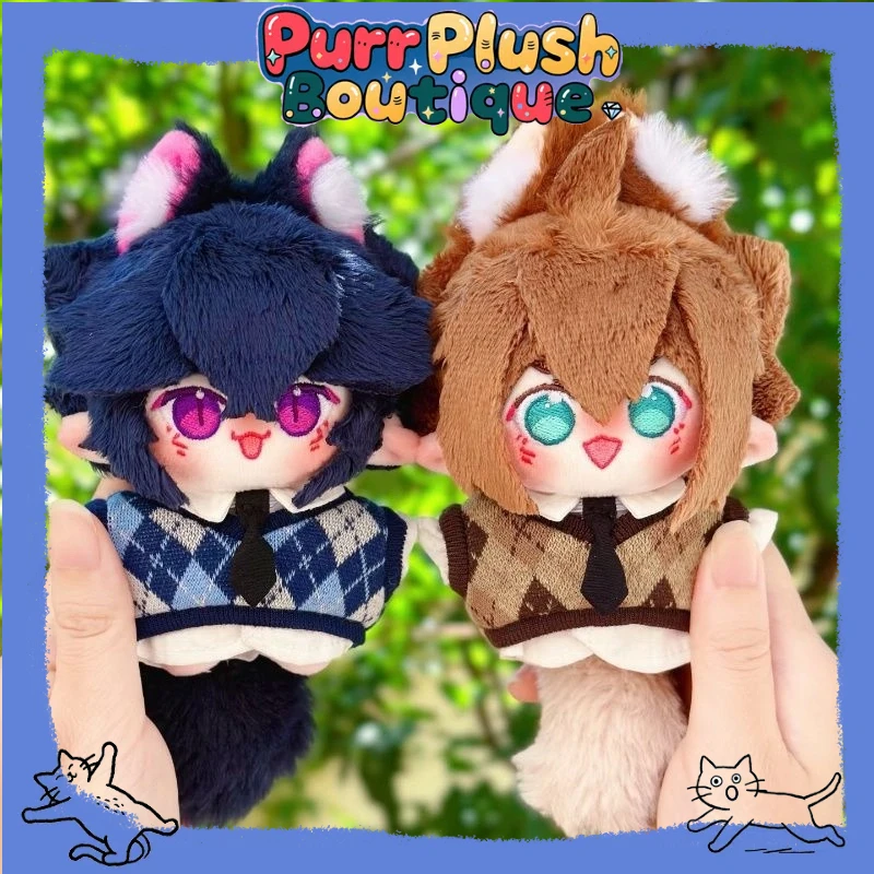 10cm Keychain Anime Games AOTU Anmicius Stuffed Cute Dress Up Cotton Doll Plush Toys for Adults and Children to Collect as Gifts