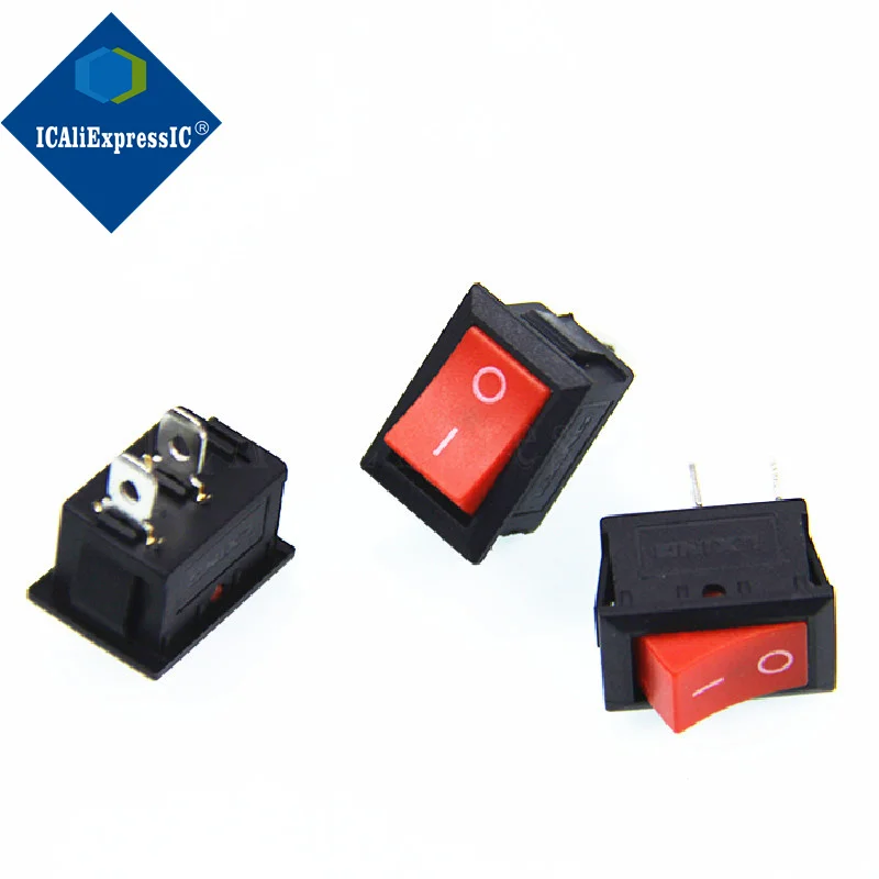 10piece 15*21mm with light 4 feet with light KCD1-104 rocker switch 6A 250V red with light