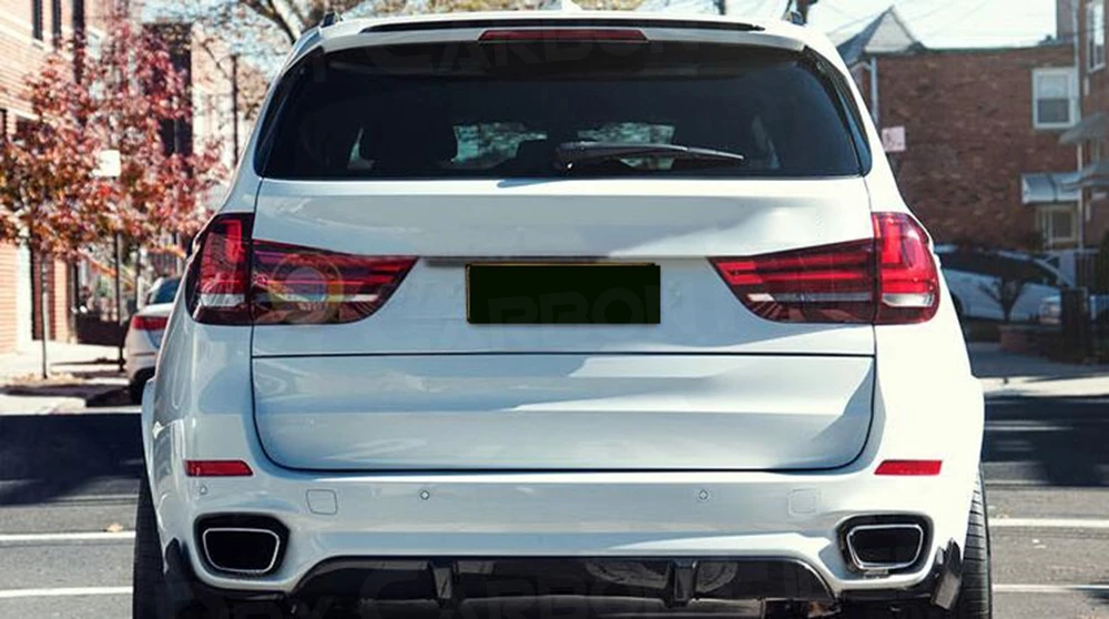 

Для BMW X5 X5M F15 SUV: Спойлер из углеродного волокна на заднюю крышу, средние крылья багажника, накладка на бампер, 2014-2017 гг.