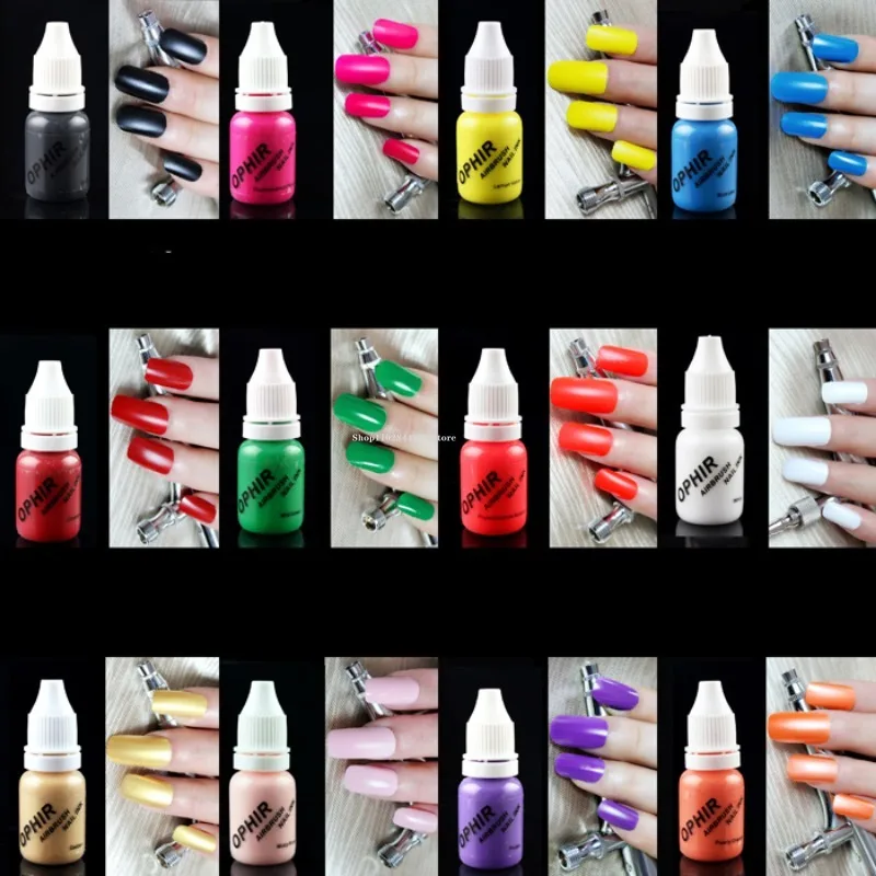 Juego de tinta de pintura acrílica, aerógrafo para uñas, pintura decorativa pintada a mano, pinturas de acuarela tonificadas, suministros de arte,