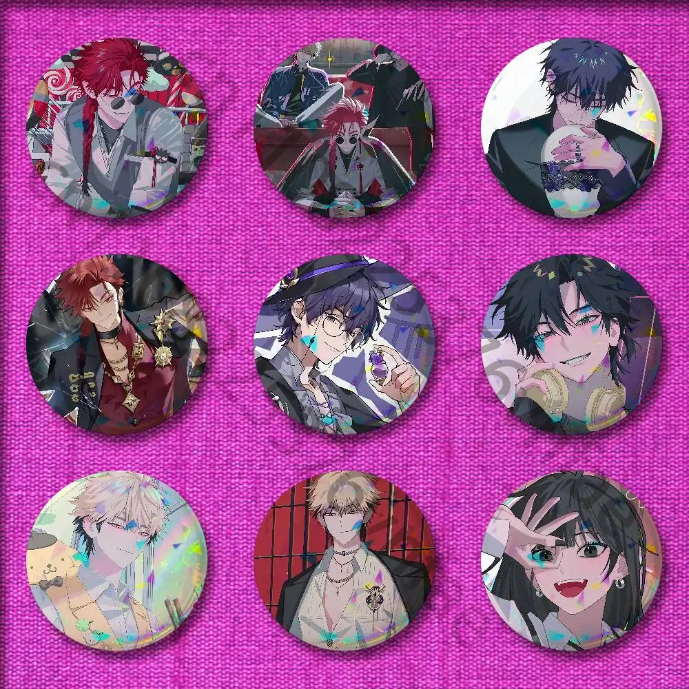 

L-Link Animation C-Click Active Brooches Creative Round Badge Gifts Pins 25/32/44/58/75mm