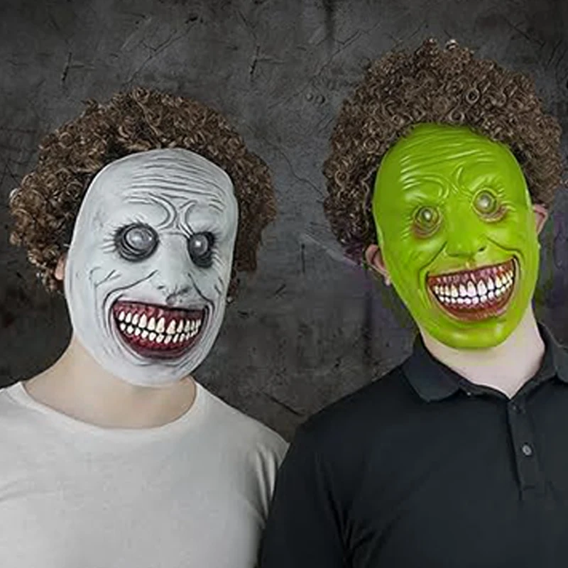 زاحف قناع حفلة الهالوين يبتسم شيطان مخيف الكبار أقنعة زي الرعب تأثيري كرنفال الدعائم مهرجان الهالوين الدعائم #5