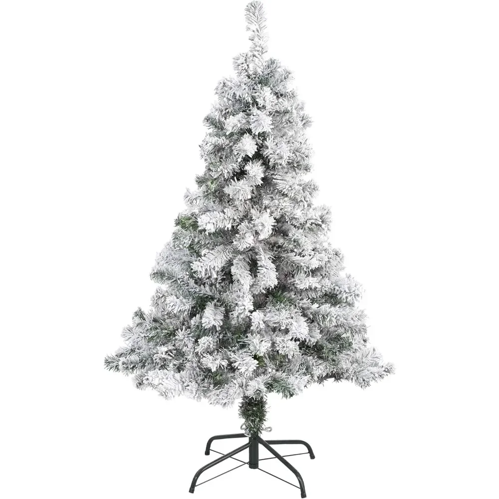 

4ft Flocked Rock Springs Spruce Artificial Christmas Tree - Perfect Holiday Decor