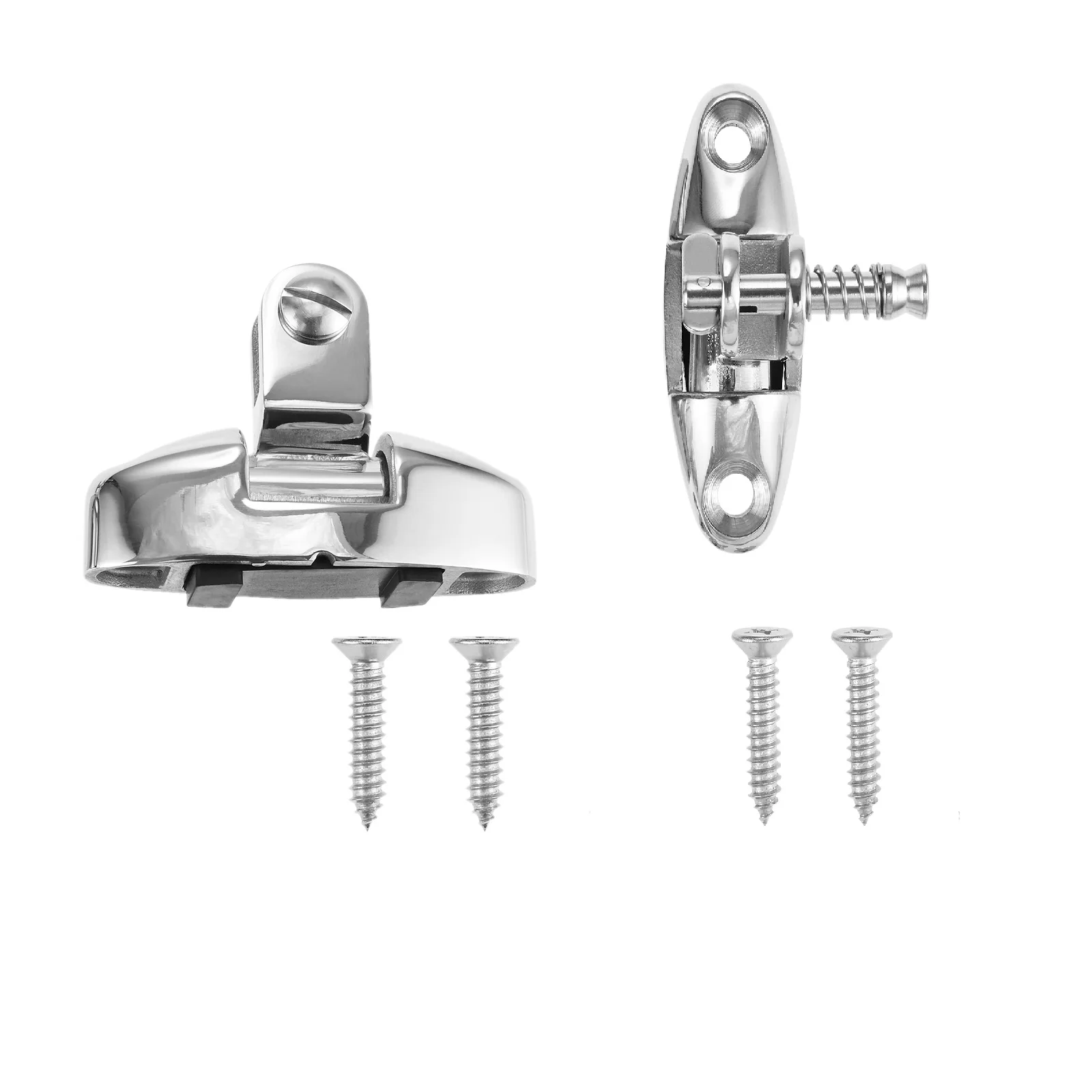 2 Stück Deckscharniere 316 Edelstahl 180 °   Verstellbares Bimini Top Swivel Deck Scharnier für Kanu Rigging Marine Boat Fishing Beiboot