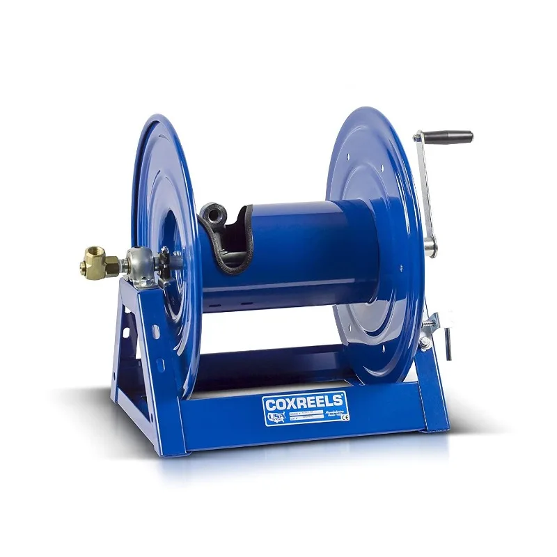 

Coxreels 1125-4-200 Hand Crank Steel Hose Reel, 1125 Series - ½” x 200’, 3,000 PSI - Heavy Duty All Welded Steel A Frame