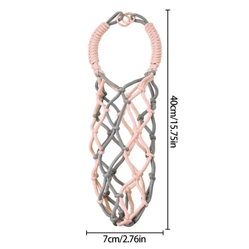 E8BD Crochet Woven Water Bottle Holder Carriers With Carry Strap For Outdoor Cycling