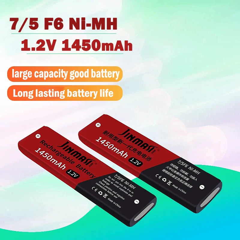

New 1.2V Ni-Mh Rechargeable 7/5F6 Battery 67F6 1450mAh 7/5 F6 Chewing Gum Cell for Panasonic-Sony Walkman MD CD Cassette Player