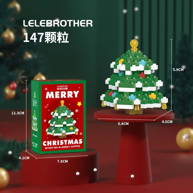 Christmas Building Blocks Mini Santa Claus Model
