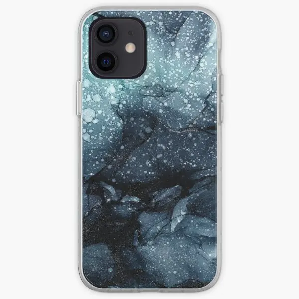 Moody Ocean Seas Ink Abstract Painting I  Phone Case Customizable for iPhone 11 12 13 14 Pro Max Mini 6 6S 7 8 Plus X XS XR Max