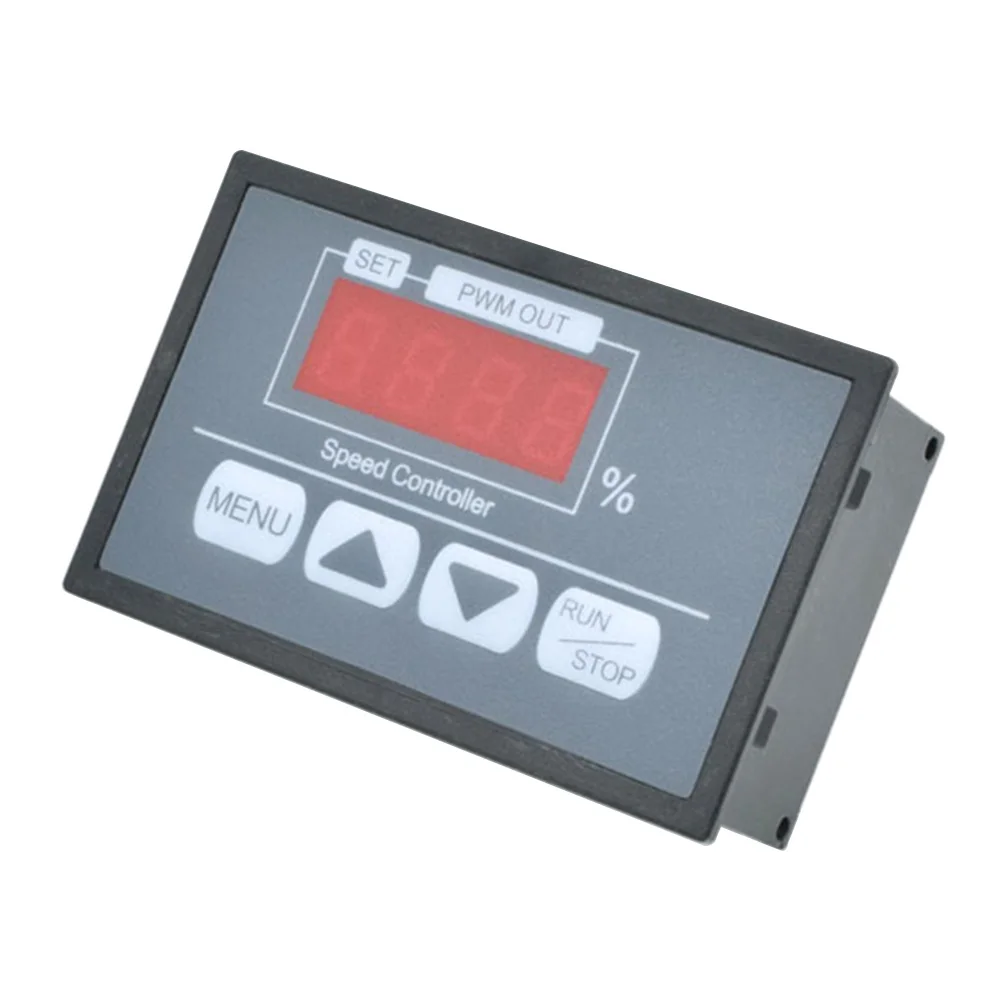 DC 6-60V 30A DC Motor Speed Controller Slow Start Soft Stop PWM Digital Display 0~100% Adjustable Speed Control Switch 12V 24V