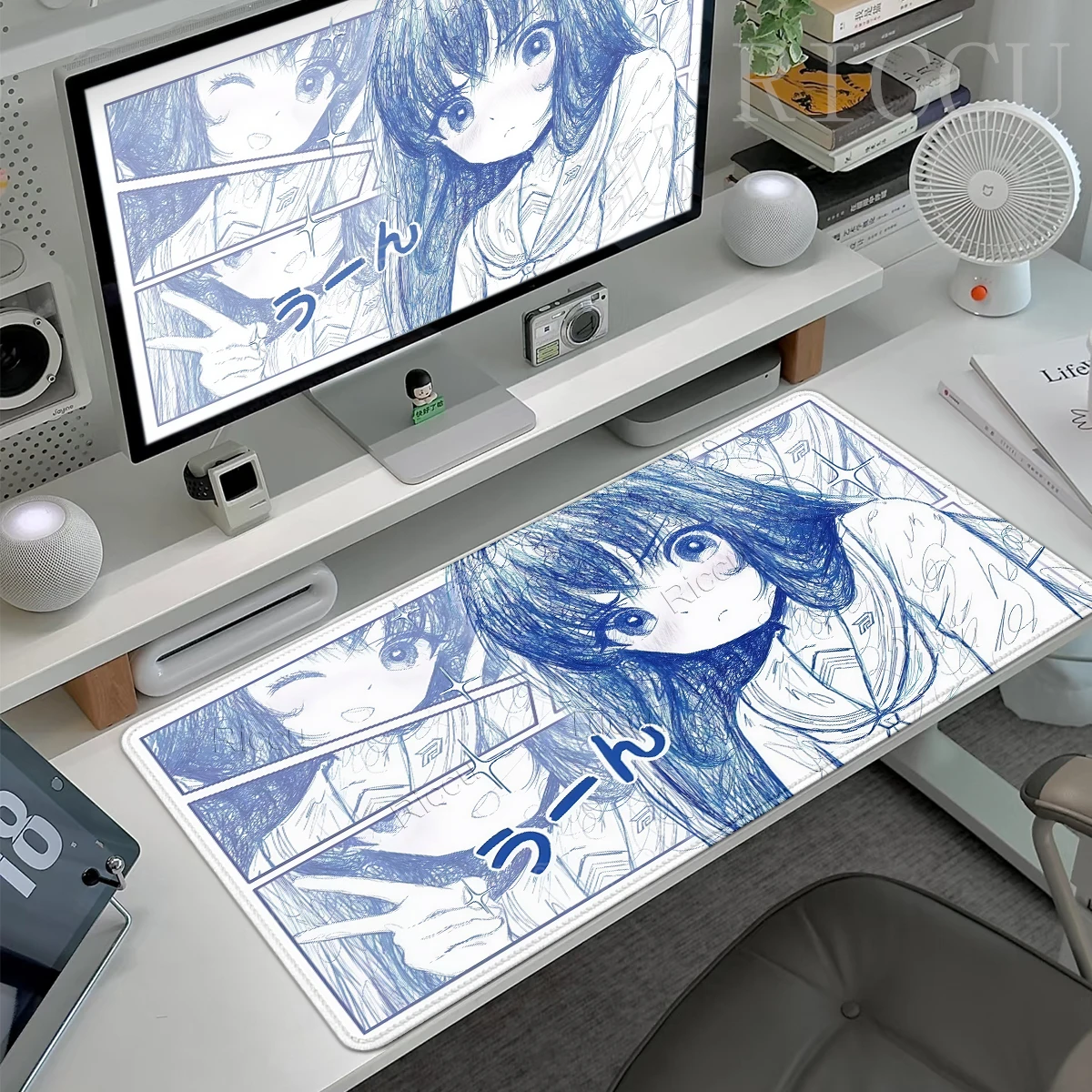 XXL Anime Girl Mouse Pads Extended Gamer Accessories Balanced Dedicated Esports Gaming Desk Carpet Anti-slip Rubber LockEdge Mat