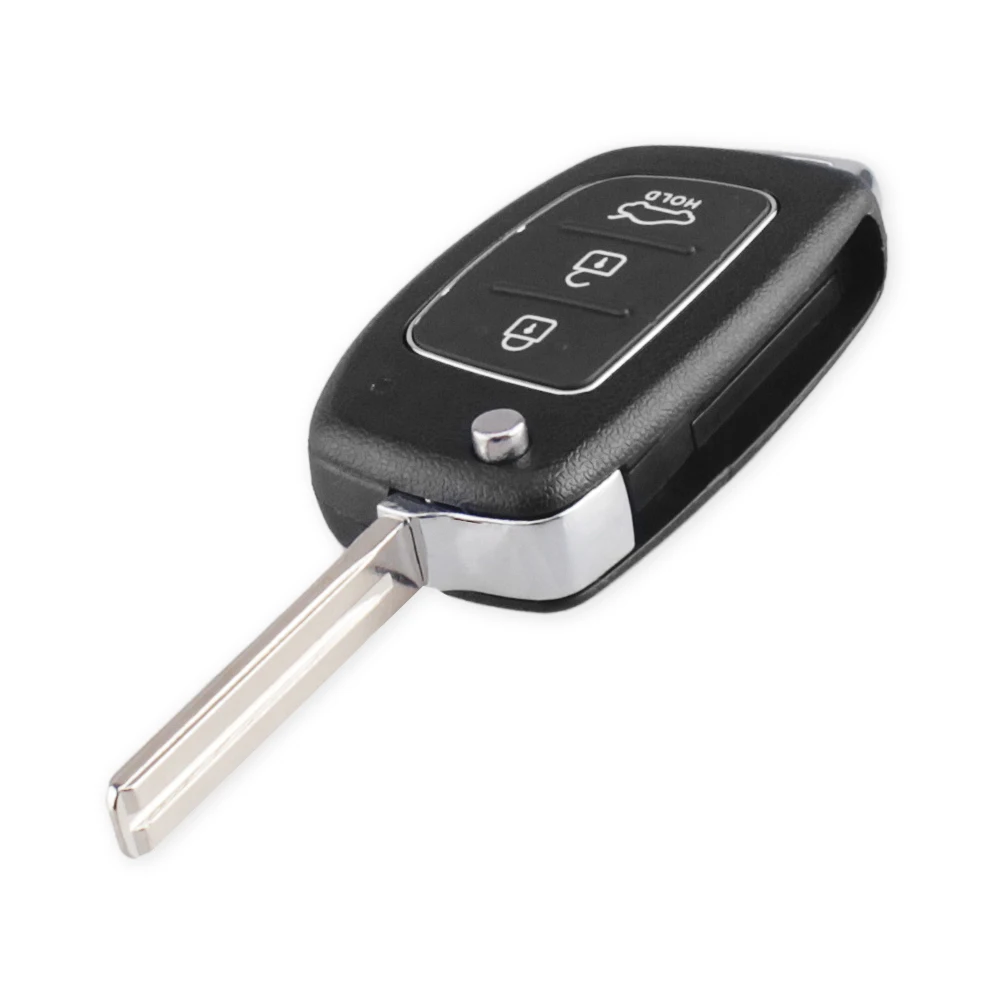 KEYYOU-Substituição Flip Remoto Key Fob para Hyundai, Caso Chave do carro, Uncut Blade Key Shell, 3 ou 4 Botões Pad, Styling para Hyundai IX35, i20,