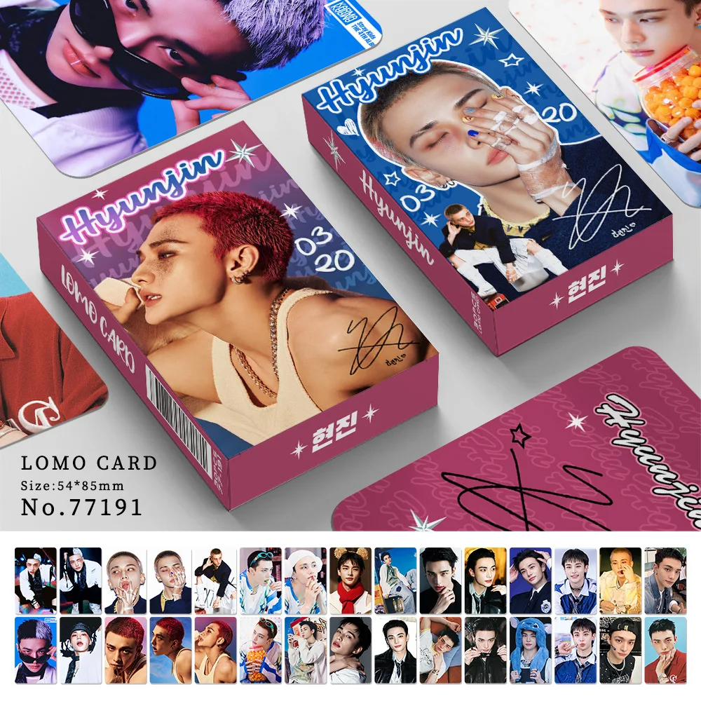 Stray Kids 30 Uds KPOP nuevo álbum KARMA Hwang Hyun Jin álbum Personal Idol Fan colección láser foto pegatinas LOMO tarjeta regalos