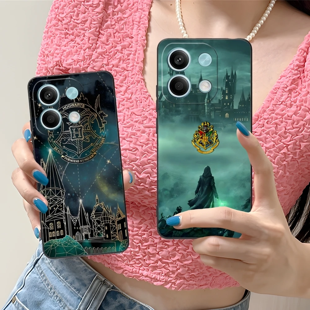 Painting H-Hogwarts Mobile Cell Phone Case for Xiaomi Redmi Note 13 12 11 10 9 8 7 6 S A Pro Lite Plus 5G Black Cover Shell