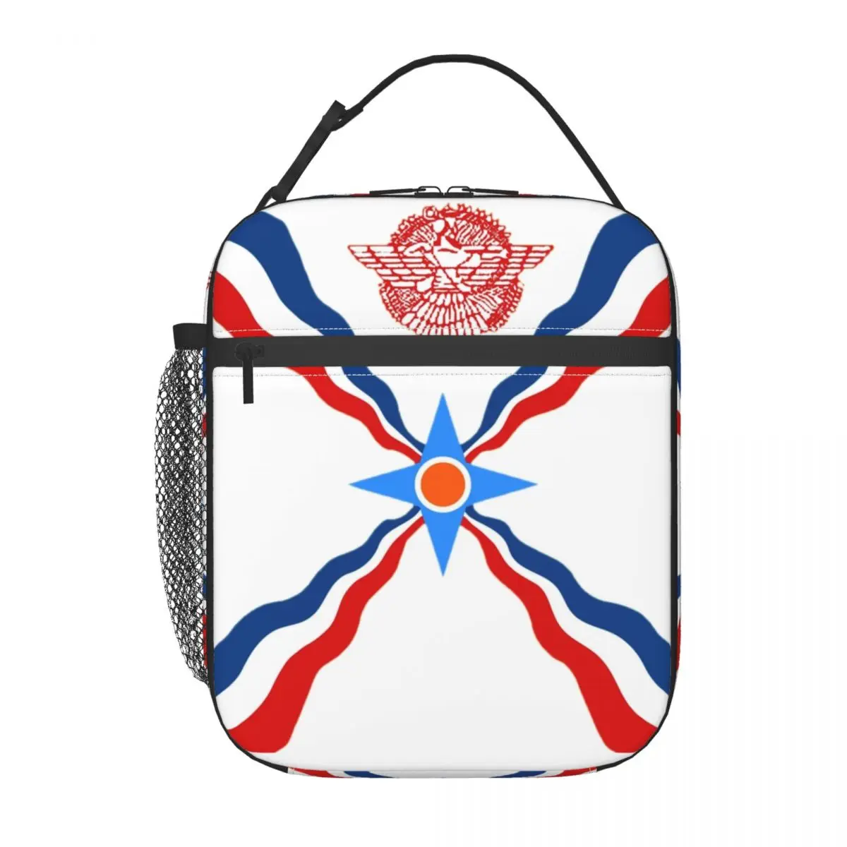 Assyrian Suryoyo Flag Insulated Lunch Bag for Work School Syriac Aram Leakproof Thermal Cooler Bento Box Women Kids