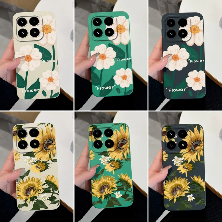 For Xiaomi 17 Case Xiaomi 17 Pro 17ProMax Phone Casing Fashion Graceful Flowers Pattern Liquid Silicone Premium Protection Cover
