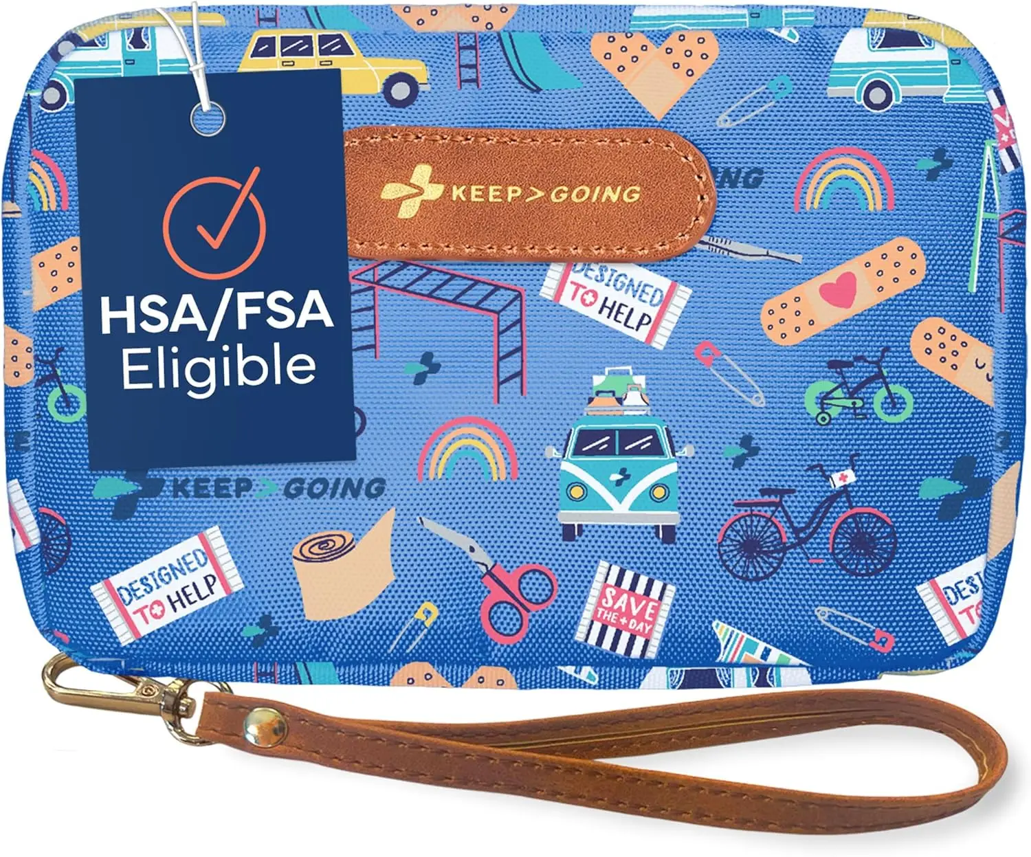 

130-Piece Kids Travel First Aid Kit for Car, Home, Purse & Backpack - Latex-Free Bandages, TSA-Approved Mini Size