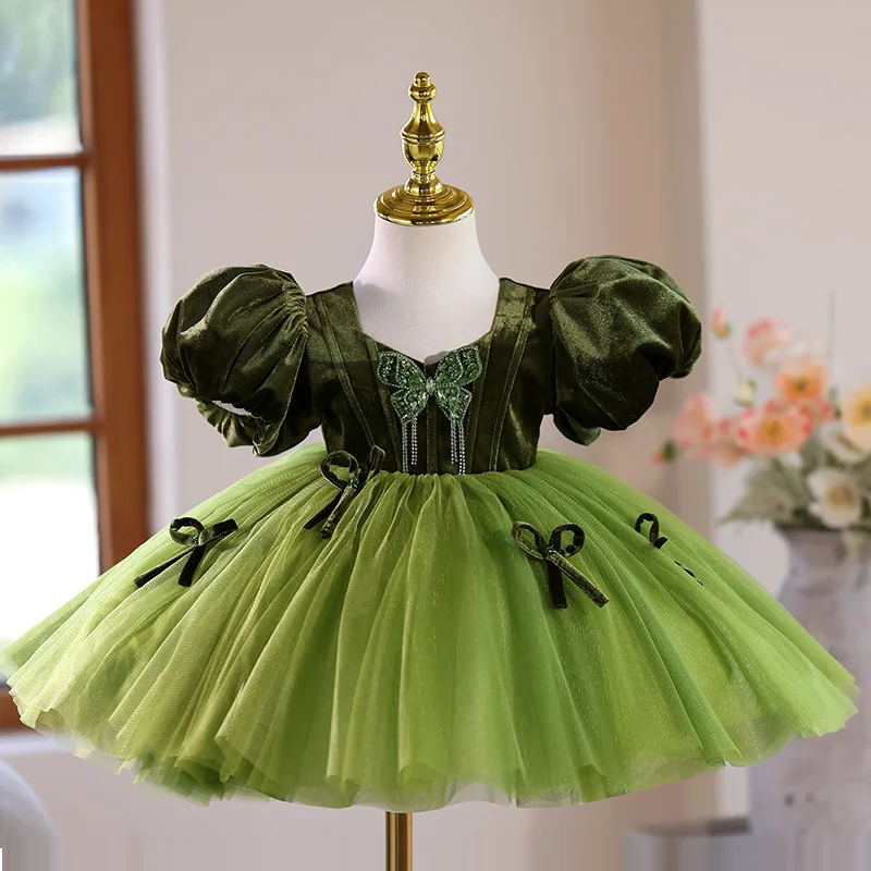 

Милое бальное платье принцессы для дня рождения для девочек, детское модное платье для выступлений на фортепиано g432