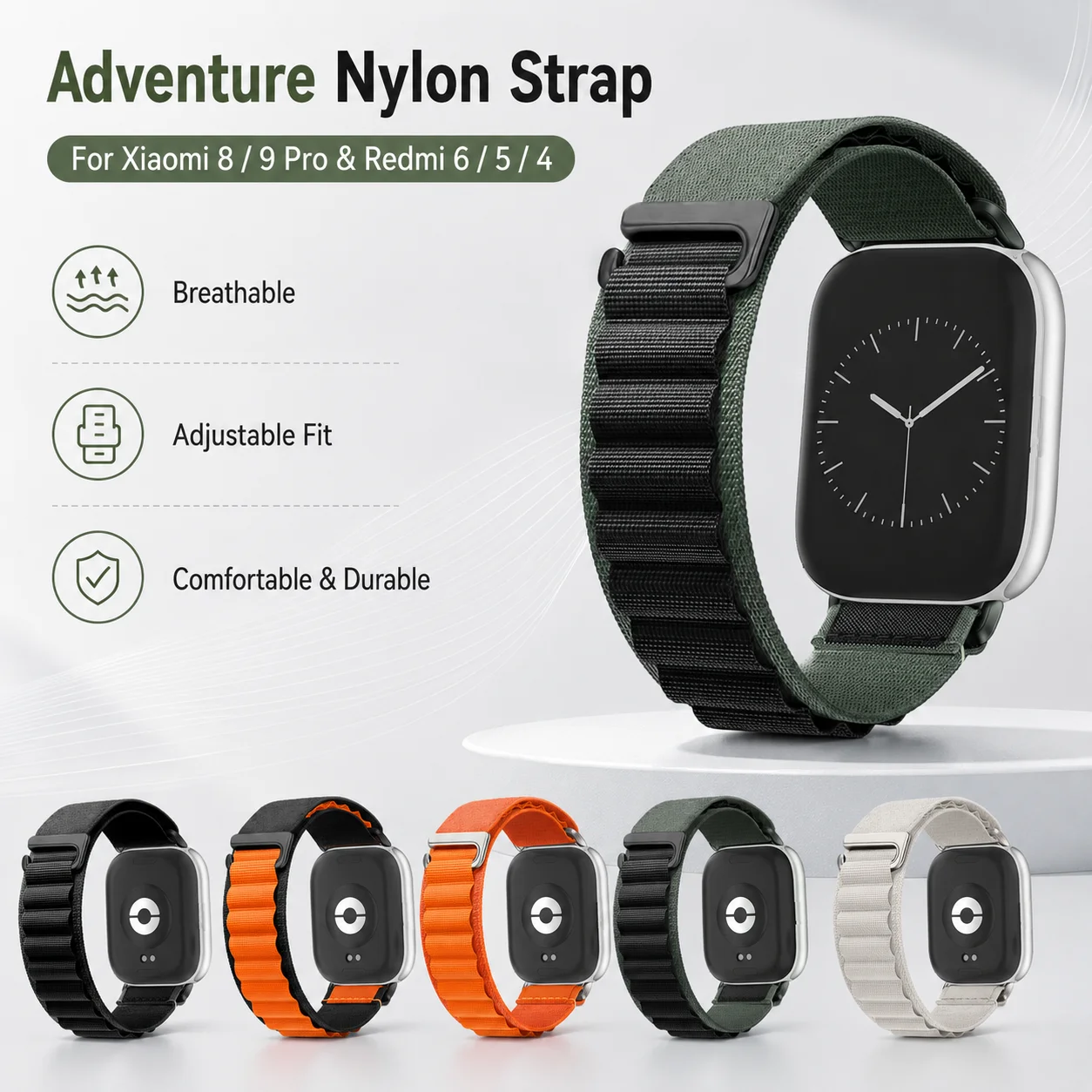 Nylon Strap for Xiaomi Mi Band 9 Pro 8 Pro SmartWatch Magnetic Strap Bracelet Replacement pulsera for Redmi Watch 6 5 4