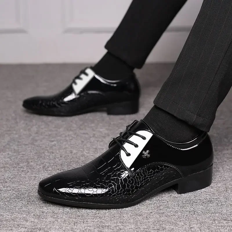 

Lace-up Office Men's Formal Shoes Low-Top Work Tailoring Casual Business Party Gentleman Legitimate Leather New Social Shoe Male