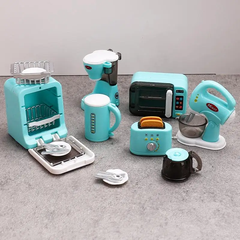 1 conjunto 1:12 casa de bonecas em miniatura máquina café batedor ovo eletrodomésticos decoração brinquedo casa boneca acessórios