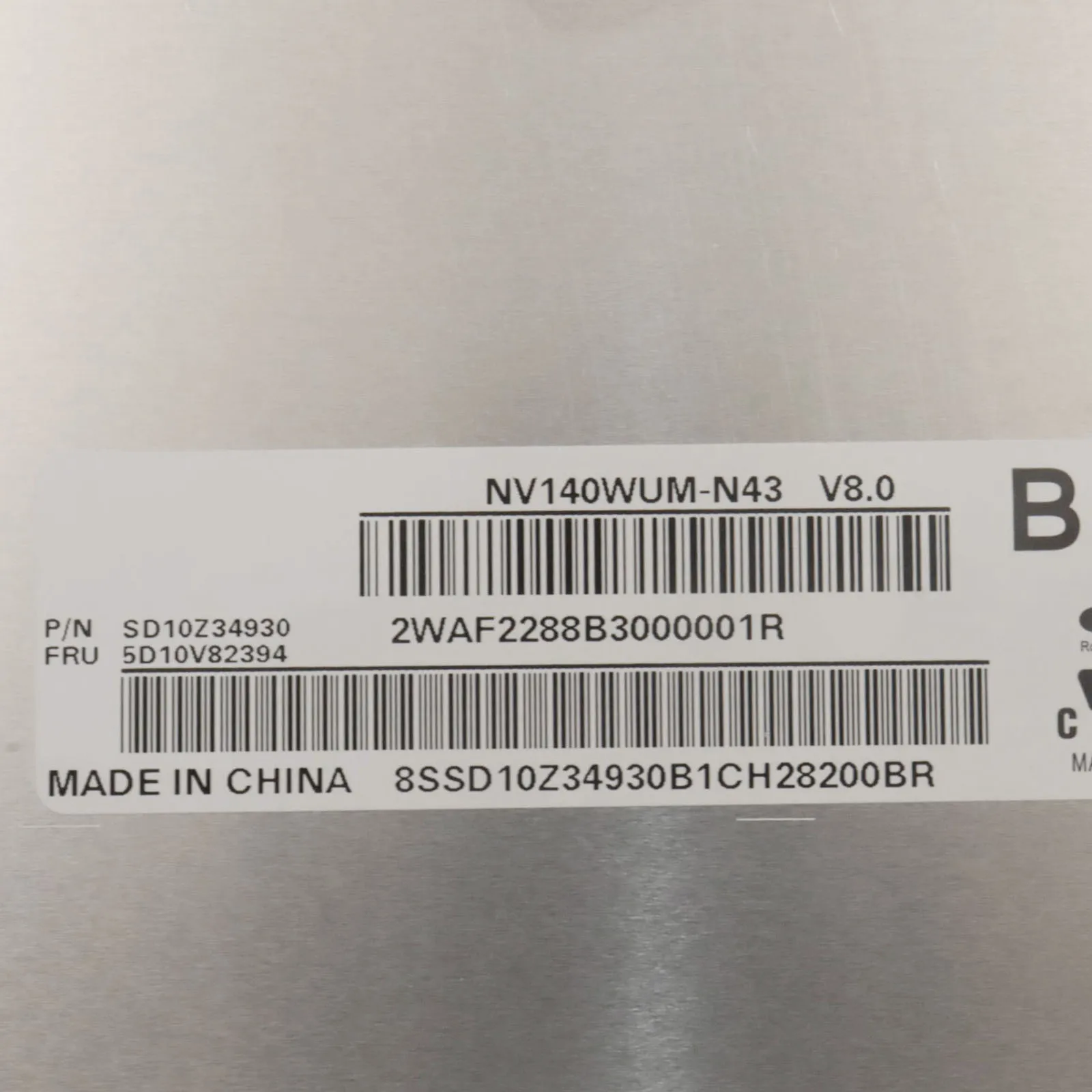 Imagem -03 - Tela Lcd do Portátil para Thinkpad Nv140wum-n43 Ajuste B140uan03.2 N140jca-eel T14 T14s P14s Gen3 Gen4 E14 Gen5 Wuxga 140 Dentro