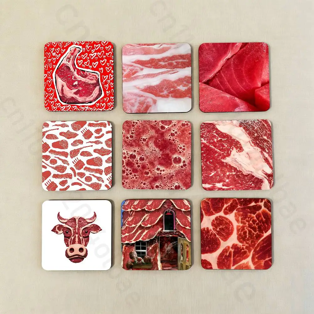 Funny Meat Design Fridge Magnets Round Magnetic Refrigerator Decoration Memorial Gifts Wedding Favors
