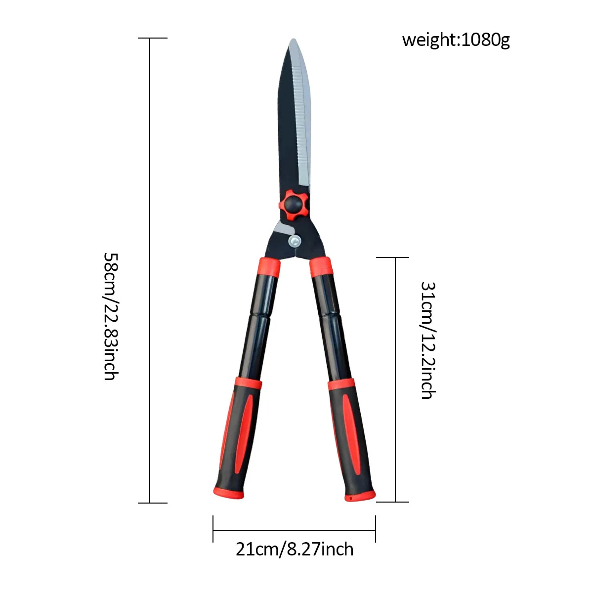 Hedge Shears Telescopic Long Handle Heavy Duty SK5 Steel Labor Saving Lawn Garden Pruning Tool with Carry Bag
