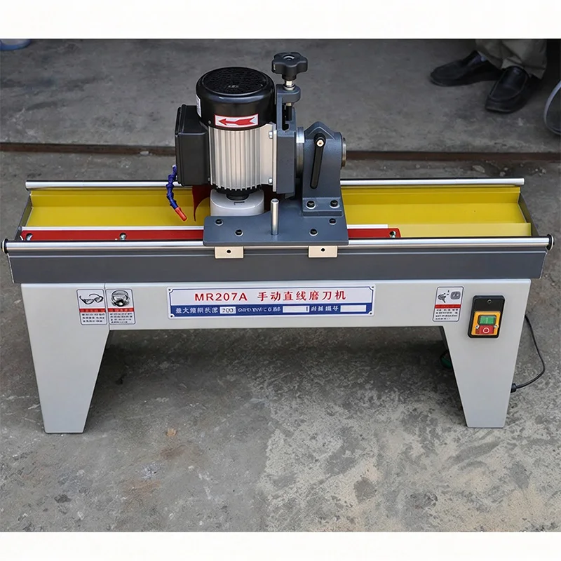 MR207A Electric Knife Sharpener, Surface Planer, Grinding Length 700MM Manual Linear Multifunction Woodworking Grinder
