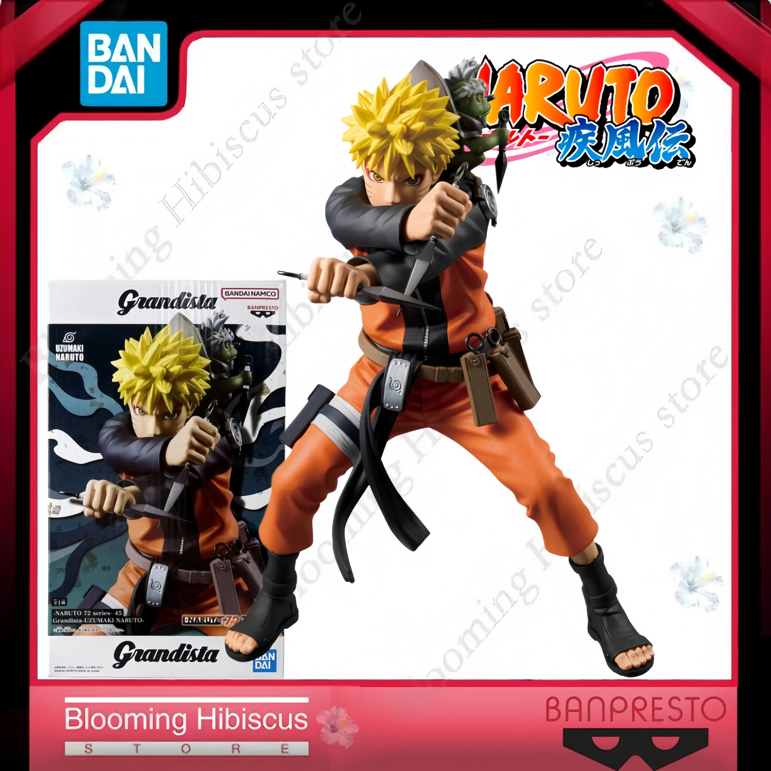 

22CM Naruto Uzumaki Naruto Sage Mode & Fukasaku Grandista Bandai Banpresto Prize Figure Toy Collectible Model In Stock