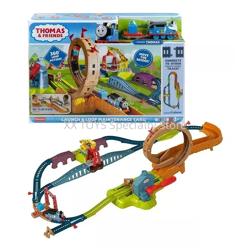 Thomas & Friends Fisher-Price Launch & Loop Maintenance Yard toy train and track set with motorized Thomas engine Preschool Toy