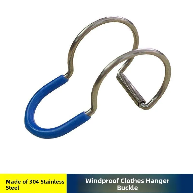 

Stainless Steel 304 Outdoor round Tube Fixed Hook Anti Wind Clothes Drying Rack Non Slip Clothesline Home Garden Clothes Hanger