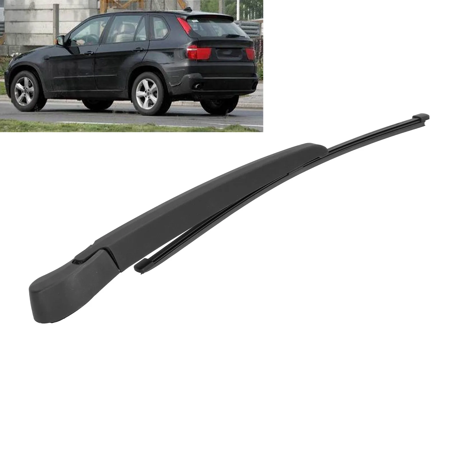 Rear Wiper Arm Blade Set Car Accessory 61627206357 Replacement for BMW X5 E70 2007 2008 2009 2010 2011 2012 2013