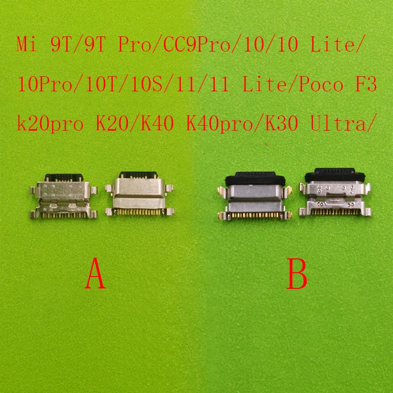 

50-100 шт. разъем для зарядки док-станции для Xiaomi CC9 Pro Mi 9t 10 11 10S Redmi K20 K40 K30 Ultra/F2 Pro F3 USB разъем для зарядного устройства