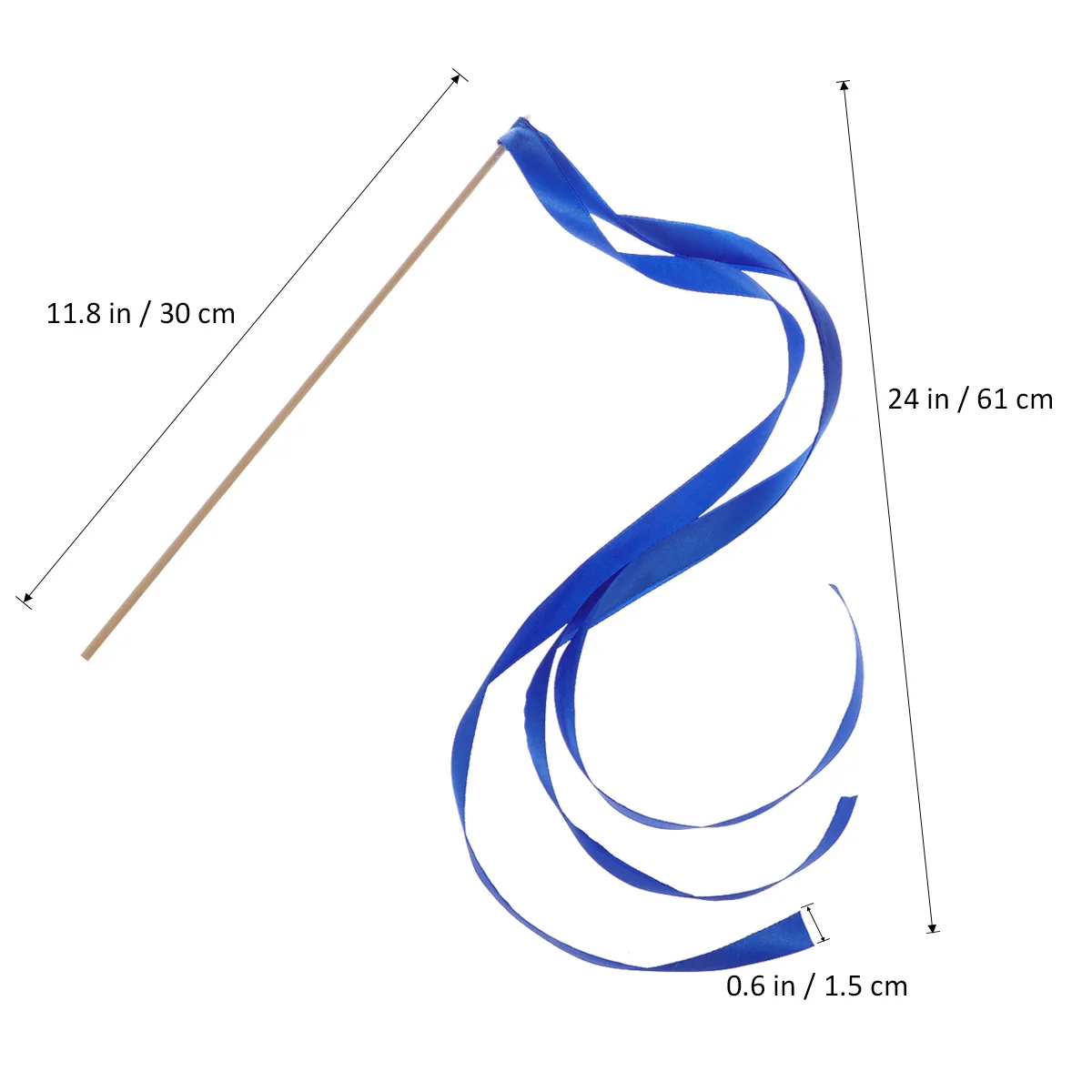 

20pcs 60Cm 1.5Cm With 30Cm Wood Stick Silver Wedding Party Favors Fairy Sticks For Ceremony Reception Sports Events
